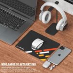 Lapster Abstract Design Gaming Mouse pad, Non-Slip Rubber Base Mouse Pad, with Antifray Stitched Embroidery Edges (220X190X3MM)(Black) - Image 4