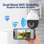 Camate Arc Pro 3MP Dual Band (2.4GHz & 5GHz) WiFi CCTV Camera | Full HD Outdoor PTZ Security Camera | Color Night Vision | 2-Way Audio | Motion Tracking | IP66 Waterproof | 256GB SD Card Support - Image 3