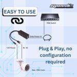 Speedio POE Splitter Adapter – 48V to 12V Power Over Ethernet IEEE 802.3af Compatible | RJ45 + DC 5.5mm x 2.1mm Connector for IP Camera, Access Point, Router, and Non-POE Devices (1) - Image 6
