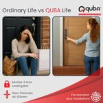 Quba Aries Advanced Biometric Lock | 8-Way Access Face & Palm Recognition | Jet Black Matt | 3D Touch Screen with Video Call & WiFi | Emergency Fire Exit | Free Installation | 3 Year Warranty - Image 4