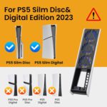 KIWIHOME PS5 Slim Cooling Fan, 3 Fans, Quiet, Adjustable Speed, LED, USB3.0 Port, 9.98 x 2.63 x 1.78 inches, Compatible with PS5 Slim Digital/Discs Edition - Image 3