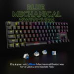 SpinBot Rage MK87 Mechanical Gaming Keyboard - Tactile Blue Switches | Compact 87-Key TKL Design | Vibrant Multicolor RGB Lighting | 26-Key Anti-Ghosting | Durable ABS Build | Plug & Play USB - Image 3