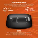 Tukzer 4G LTE Wireless Dongle (v4.0 Version) with All SIM Network Support | Plug & Play Data Card with up to 150Mbps Speed WiFi Hotspot | 2100mAh Rechargeable Battery| SIM Adapter Included (Black) - Image 5