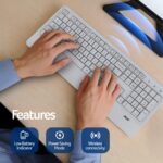 Acer PalmEase Wireless Keyboard & Mouse Combo with Palm Rest | 2.4GHz, 1600 DPI, Co-Pilot Key, Rupee ₹ Symbol | 10m Range, 10M Keystroke Life, Power Saving Mode | Windows & Mac Compatible – White - Image 3
