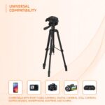 Amazon Basics 2-in-1 Lightweight Aluminium Tripod with Monopod | Multipurpose 3-Way Head | Extendable Height (52-160 cm) | Monopod Height (45-104 cm) | Includes Carry Bag | for DSLR Cameras & GoPro - Image 4
