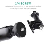 Action Camera (just for The Handlebar) Universal Mount for All Action Cameras Made of Aluminum Alloy with Two 360° Rotating Angle 1/4 Metal Stands - Image 4