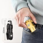 Strong Rechargeable Portable Mini Flashlight Bright Outdoor Multi-Function Clip Cap Light 5 Modes Pocket Flashlight with Clip and Lampshade and Type C Charger Waterproof Flashlight. - Image 5