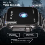 GOBOULT Newly Launched Crown Smart Watch 1.95'' Screen, BT Calling, Working Crown, Zinc Alloy Frame,900Nits Brightness, AI Voice Assistant, SpO2 Monitoring, 120+ Sports Mode (Chrome) - Image 6