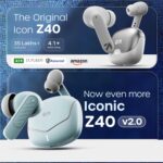 GOBOULT Z40 V2.0 with 70H Playtime, Quad Mic ENC, 45ms Low Latency, 13mm Bass, Legacy Continues, IPX5, Bluetooth 5.4, TWS Truly Wireless in Ear Earbuds (Arctic Blue) - Image 4