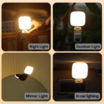 Continuous LED Video Portable Light with 100 Beads, Dimmable & Rechargeable Clip-On Camera Light for Zoom, Light for Video Shooting YouTube, Laptop, Tripod, and Photography Light (White) - Image 5