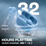 JBL Vibe Beam in-Ear Wireless Earbuds (TWS) with Mic,App for Customized Extra Bass Eq,32 Hours Battery&Quick Charge,Ip54 Water&Dust Resistance,Ambient Aware&Talk-Thru,Google Fastpair (Blue) - Image 4