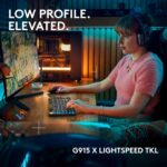 Logitech G915 X Lightspeed TKL Low-Profile Wireless Gaming Keyboard, Double-Shot PBT Keycaps, Fully Programmable Keys, RGB Backlighting, Sleek Aluminum Finishing, GL Brown Tactile - PC/Mac- Black - Image 3