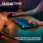 Logitech G915 X Lightspeed TKL Low-Profile Wireless Gaming Keyboard, Double-Shot PBT Keycaps, Fully Programmable Keys, RGB Backlighting, Sleek Aluminum Finishing, GL Brown Tactile - PC/Mac- Black - Image 4