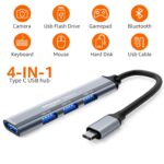 Amazon Basics USB-C Multiport Adapter with 1 USB 3.0 & 3 USB 2.0 Ports, Plug & Play, Built-in Smart Chip, Compatible with MacBook, Laptop, Tablet, Smartphone, and More - Image 3