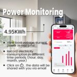 Smart Wifi Switch, 1P+N AC90-240V 1-50A, Smart Life/Tuya APP Remote Control, with Power Monitoring, Export/Clear Power Data, DIN Rail Mounted, with LCD Display, Recloser Function, FCC Certified - Image 6