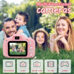 Pink Digital Camera | Mini Toy for Girls Boys | 2" LCD Screen | Rechargeable | Birthday Gift | Christmas Present | Toy for Kids| Photo Video Recorder - Image 3