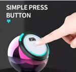 Modern Dynamic Mini Speker Mini Boost Portable 3D Mini Speaker Metal Round Mini Speakers Bluetooth Wireless for Home Office & Travel | Compatible for All Devices - Image 3