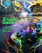 Primate Turbo Wireless RGB Gaming Controller – Compatible with PC, Android, iOS, PS4 – Programmable Keys, Dual Motor Vibration, Haptic Response, USB Type-C & Type-B Low-Latency Connection - Image 3