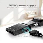 Portable VGA to HDMI Adapter/Converter with Audio (Old PC to TV/Monitor with HDMI), Male VGA to HDMI Female Video Adapter for TV, Computer, Projector with Audio, Power Cable (Black) - Image 8