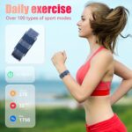 Smart Fitness Tracker, Activity Bracelet, Sleep Detection, Wearable Activity & Fitness Tracker for Multi-Sport Mode, IP68 Waterproof, Suitable for Both Men and Women， Free App Free APP Blue - Image 6