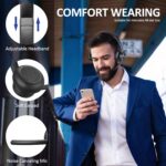 Bluetooth Headphones V5.0, EKVANBEL Wireless Headphones with Noise Cancelling Microphone, On Ear Wireless Headset for Cell Phones Laptop Computer - Image 4