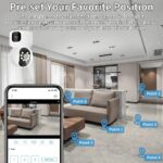 Dual Lens WiFi IP 360° Camera 1920 X 2160 Full HD 4mp AI (Upgraded) CCTV Night Vision Motion Sensor Two-Way Audio Micro SD Card Support Upto 128GB Monitor Nanny Security Indoor White - Image 4