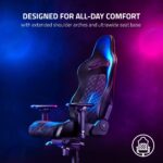 Razer Enki Gaming Chair: All-Day Gaming Comfort - Built-in Lumbar Arch - Optimized Cushion Density - Dual-Textured, Eco-Friendly Synthetic Leather - Reactive Seat Tilt & 152-Degree Recline - Black - Image 4