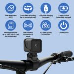 Mini Action Camera 1080P30FPS WiFi Sports Cam, Bike Camera with Audio and Video Recording, Wide Angle Sport Camera with 64GB Card Accessories Kit Suitable for Helmet, Bicycle, etc - Image 7
