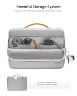 Tomtoc Microsoft Surface Book Briefcase Sleeve Bag Carrying Protector Handbag for Surface Book and Most 13 Inch Notebook Ultrabook, Spill-Resistant, Gray - Image 4