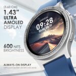 Pebble Revolve Pro 1.43" Ultra AMOLED Smartwatch | Rotating Bezel | 600 Nits Brightness | AOD | High-Accuracy Step Counter | Metal Build & Premium Strap | BT Calling | DIY Watch Faces - Blue - Image 5
