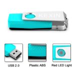 KEXIN 64GB 3 Pack USB Flash Drive USB Flash Drive Thumb Drive Zip Drive USB 2.0 Memory Stick USB Drive with Keychain Pink, Yellow, Cyan - Image 6
