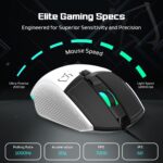 EvoFox Phantom 2 Programmable Gaming Mouse, 8 Programmable Buttons | High Performance 1000Hz Polling Rate | Ultra-Responsive 7000 FPS | 12800 DPI | RGB Lights with Music sync Mode,Windows Software - Image 3