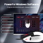 EvoFox Phantom 2 Programmable Gaming Mouse, 8 Programmable Buttons | High Performance 1000Hz Polling Rate | Ultra-Responsive 7000 FPS | 12800 DPI | RGB Lights with Music sync Mode,Windows Software - Image 4