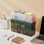 HOME CUBE Plastic Data Cable Organizer Box Charger Cable Management 7 Compartments Storage Box For Usb Cord Sorter, Cards, Paper Clips, Mobile Charger, Stationary Items (Grey) - Image 3