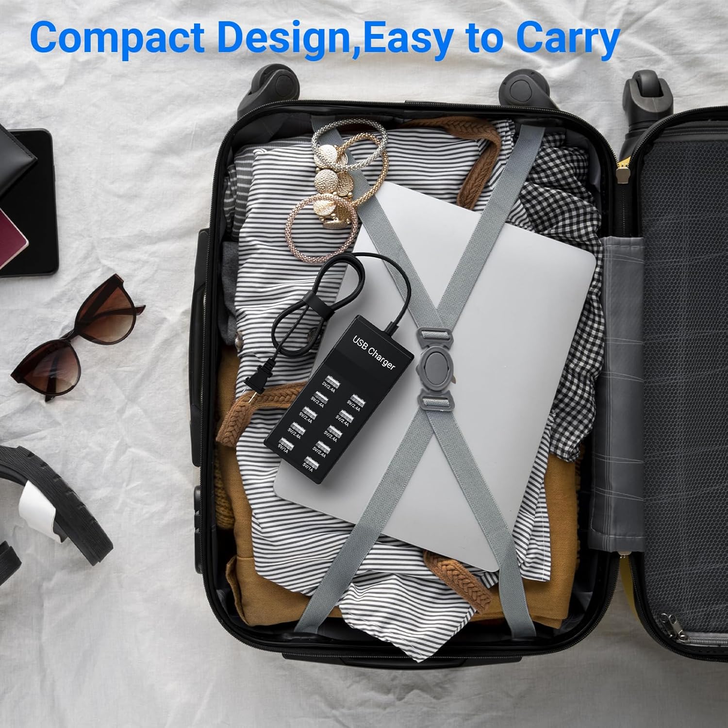 10-Port USB Charger Station, 50W10A Multiport Charger Hub for iPhone, Galaxy, iPad & More - Image 6