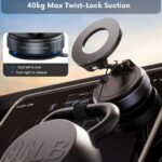 DETACHI Car Phones Holder, 360°Vaccum Magnetic Phone Car Accessories, Quick Install, Secure Grip, Mobile Holder for Car Interior Compatible with All Mobile (Extended) - Image 6