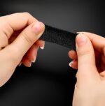 Mobile Gaming Finger Sleeves, Black with Red Trim, Touchscreen Compatible, Breathable Fabric, (Set of 4-8 Pcs) - Image 3