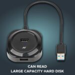 Ant Booster 411 USB Hub 3.0 – 4-Port Round USB Splitter with High-Speed 5Gbps Data Transfer & Fast Charging | Compact USB A to USB 3.0 Hub for Laptop, PC, MacBook, and More - Image 3