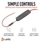 Poly (Plantronics) Blackwire 3225 USB-C Headset, On Ear w/Noise-canceling mic, Connect to Mobile/Tablet via USB-C/A, Lightweight Metal Headband, Works w/Teams, Zoom and More, Black, 8G0X1AA - Image 4