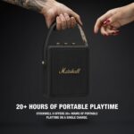 Marshall Stockwell II Portable Bluetooth Speaker with 20+ Hours of Portable Playtime, (360° Sound), Water-Resistant (IPX4) – Black & Brass. - Image 3
