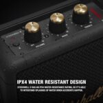 Marshall Stockwell II Portable Bluetooth Speaker with 20+ Hours of Portable Playtime, (360° Sound), Water-Resistant (IPX4) – Black & Brass. - Image 4