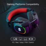 Redragon H510 Zeus-X RGB Wired Gaming Headset - 7.1 Surround Sound - 53MM Audio Drivers in Memory Foam Ear Pads w/Durable Fabric Cover- Multi Platforms Headphone - USB Powered for PC/PS4/NS - Image 5