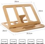 Laptop Stand, Foldable Wooden Riser Adjustable Computer MacBook Stand for Desk Portable Universal Notebook Laptop Holder with Multiple Angles for Laptops Up to 15.6 inches (Beech) Tabletop - Image 3
