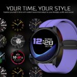 GameSir Glavito Round Dial Smartwatch with 1.49" AMOLED Display, 100+ Sports Modes, IP67, Bluetooth Calling, Functional Crown Control, Health Tracking, 100+ Watch Faces, Men & Women (Magnetic Purple) - Image 4