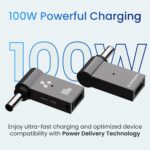 Ambrane USB C to Smart Tip Connector for Dell Laptops 100w PD Converter Power Supply (ADC-100) - Image 3
