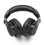 Juarez JRDJ400 Wired Over Ear DJ Headphones with Mic – 40mm Neodymium Drivers, 3.5mm/6.35mm Dual Jack, Foldable Design, Coiled & Straight Cable, Shareport, Noise Isolation, Black - Image 4
