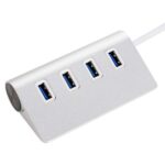 USB 3.0 Hub 4-Port Portable Data Hub for Mac, iMac, Pro Air, Ultrabooks, Tablet, Laptop and Any PC, Windows, Mac OS X and Linux Systems - Silver - Image 3