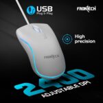 Frontech Quantum Striker Gaming Combo | Rainbow Backlit Keyboard with Optical Mouse | 2400 DPI Adjustable | 4 Button Mouse | USB Plug & Play | 104 Keys | 1 Year Warranty (KB-0050WHT) - Image 5