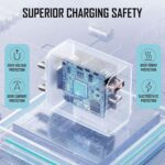 Kratos Power PQ1 45 W Charger Adapter, Dual Port (USB + Type C), Supports PD Charging via Type C Port, Compatible with Smartphones, Tablets & Smartwatch, Fast Charger Type c,White - Image 4