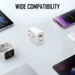 Kratos Power PQ1 45 W Charger Adapter, Dual Port (USB + Type C), Supports PD Charging via Type C Port, Compatible with Smartphones, Tablets & Smartwatch, Fast Charger Type c,White - Image 5